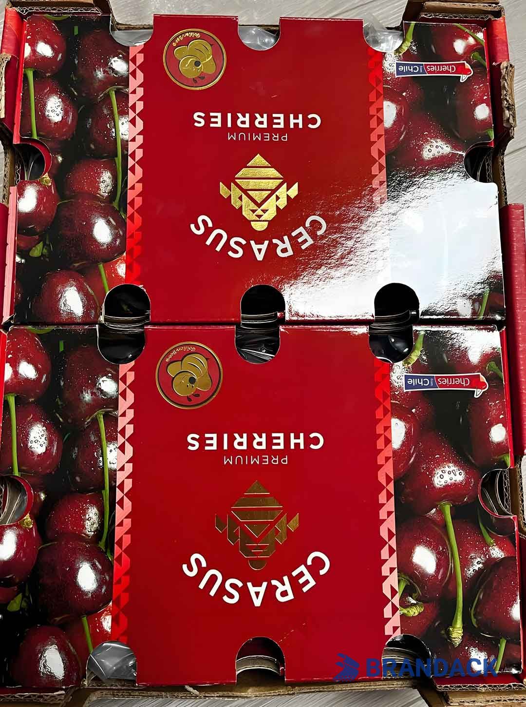 Custom Premium Cherry Ripe Fruit Boxes, 1kg 2kg 5kg Cherry Gift Packaging Box Delivery