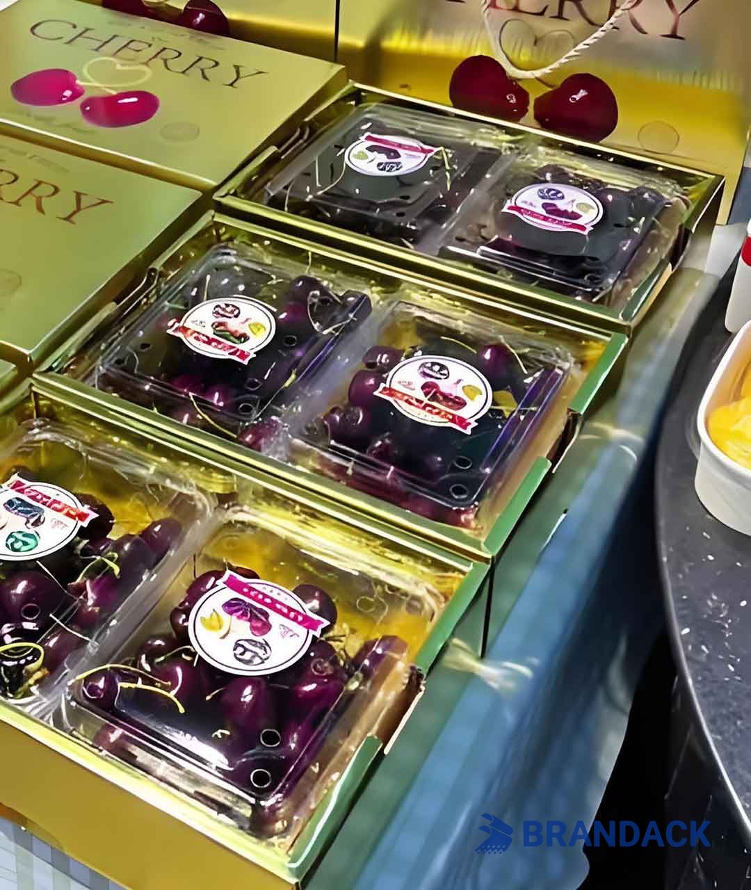 Custom Premium Cherry Ripe Fruit Boxes, 1kg 2kg 5kg Cherry Gift Packaging Box Delivery
