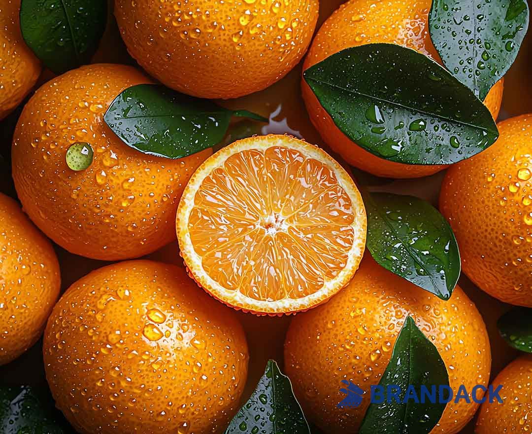 Custom Orange Fruit Packaging Boxes for Moving, Orange Cardboard Gift Package Box for Delivery