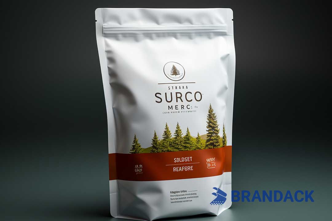 Custom Coffee Packaging Pouches Tailored to Brands, Compostable Kraft Coffee Pouch Packets
