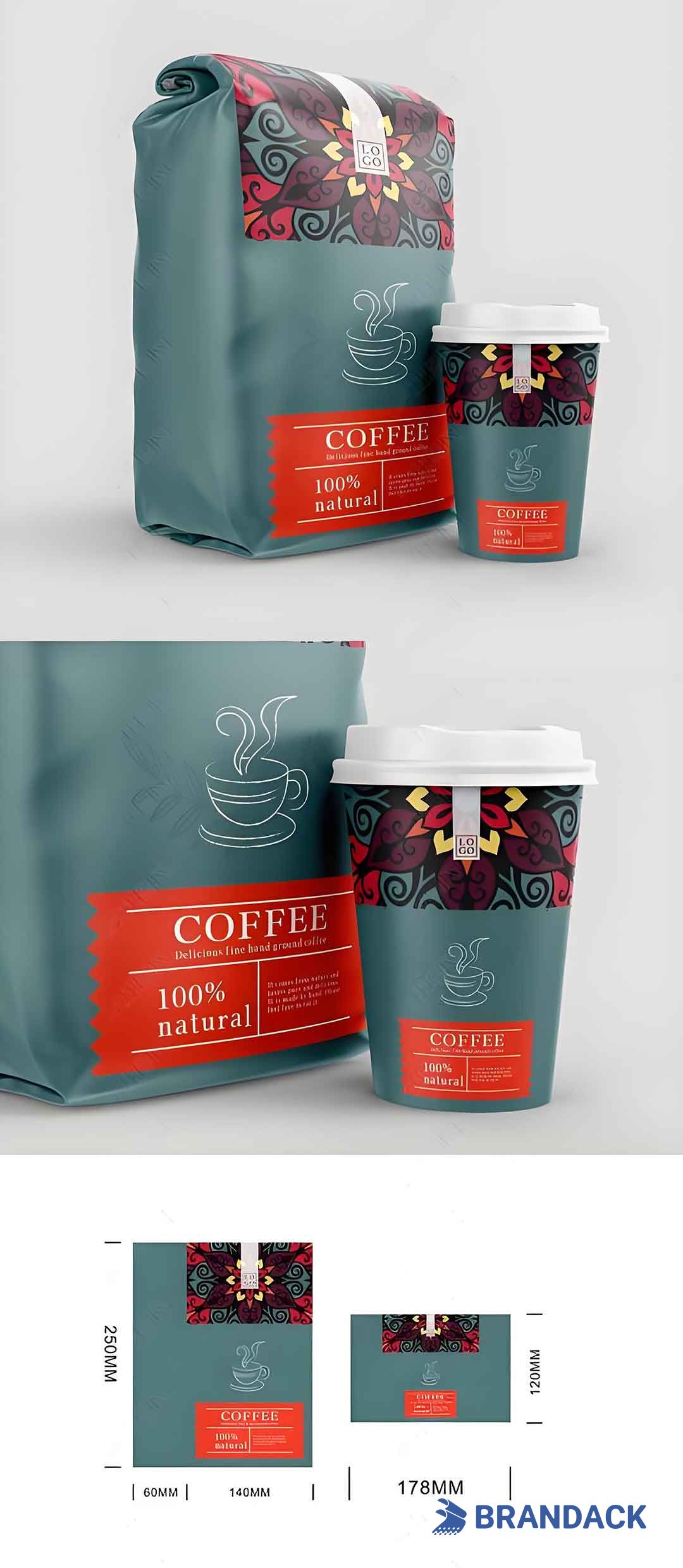 Coffee Brand Packaging Bag Designs, Custom Branding Coffee Package Bags Wholesale in Latin America