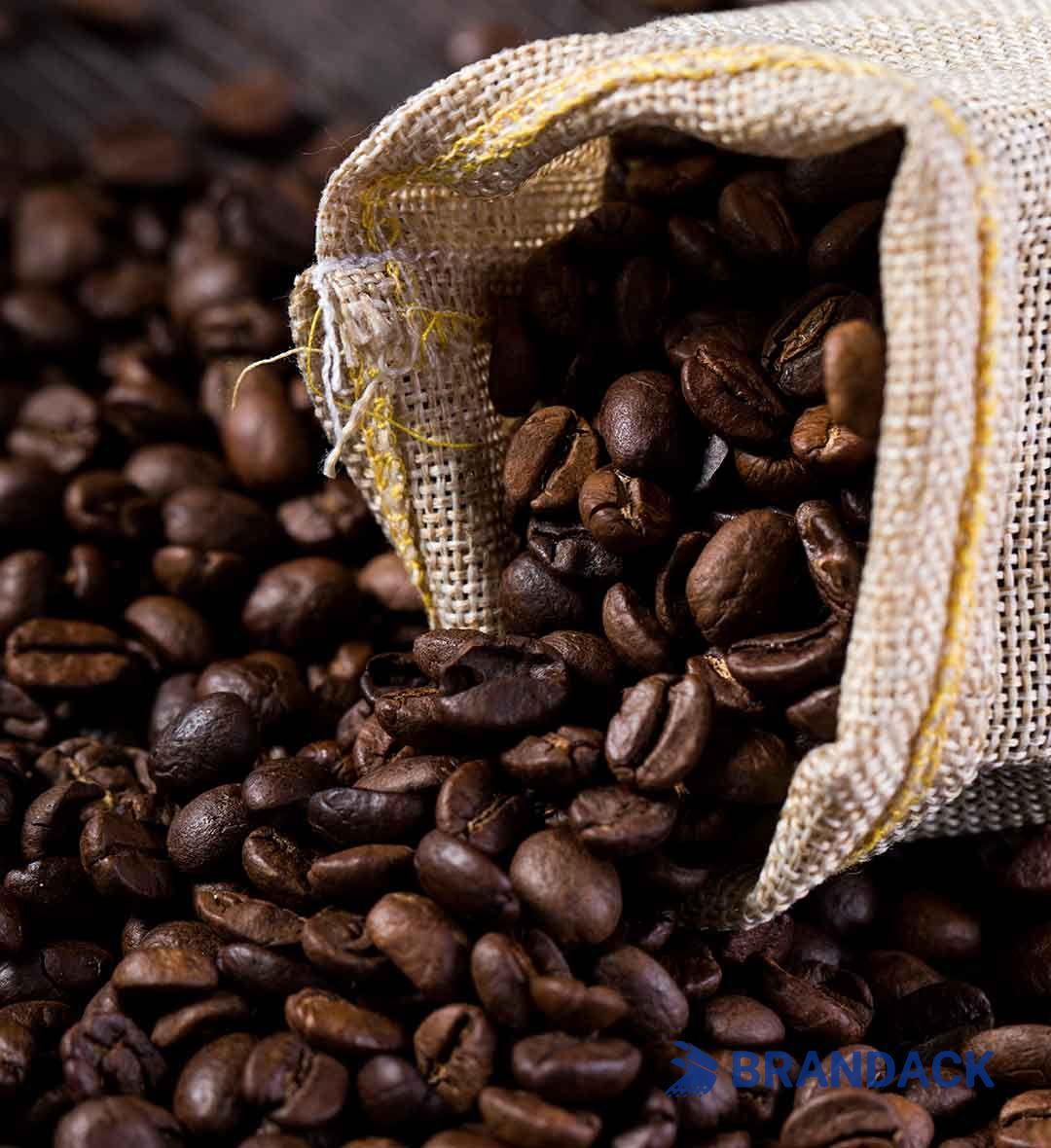 Custom Branded Packs of Coffee, Luxury Coffee Yellow Packaging Bags, Packaging Materials for Coffee