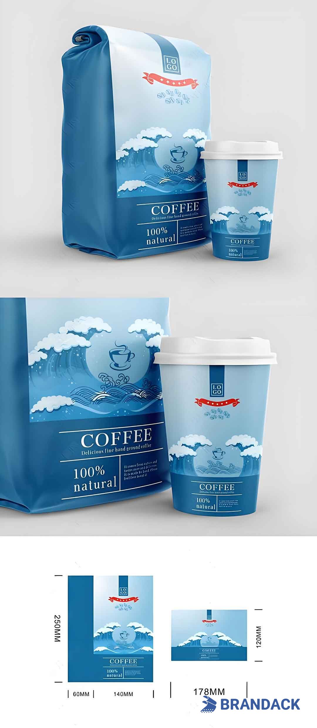 Branded Coffee Package Bag Designs, Custom Coffee Packaging Bags Wholesale