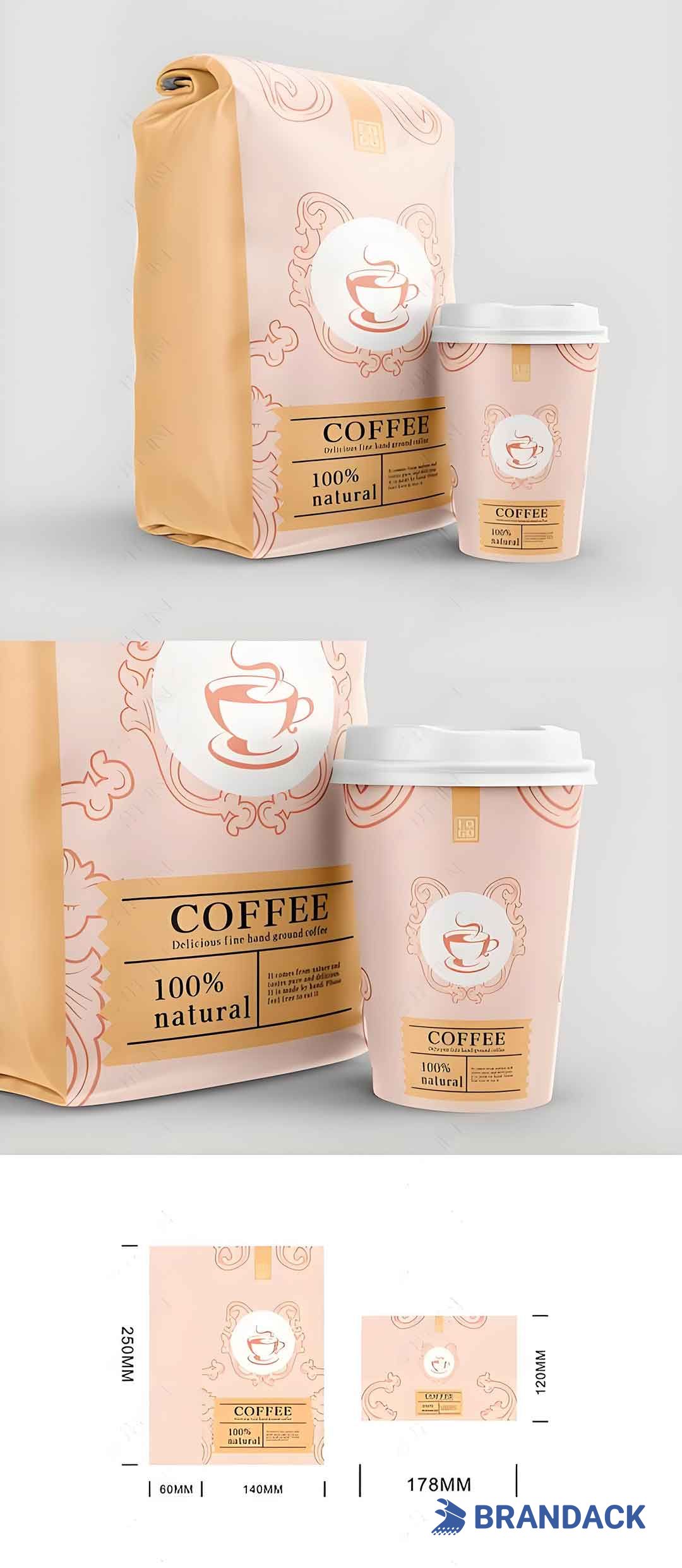 Branded Coffee Package Bag Designs, Custom Coffee Packaging Bags Wholesale