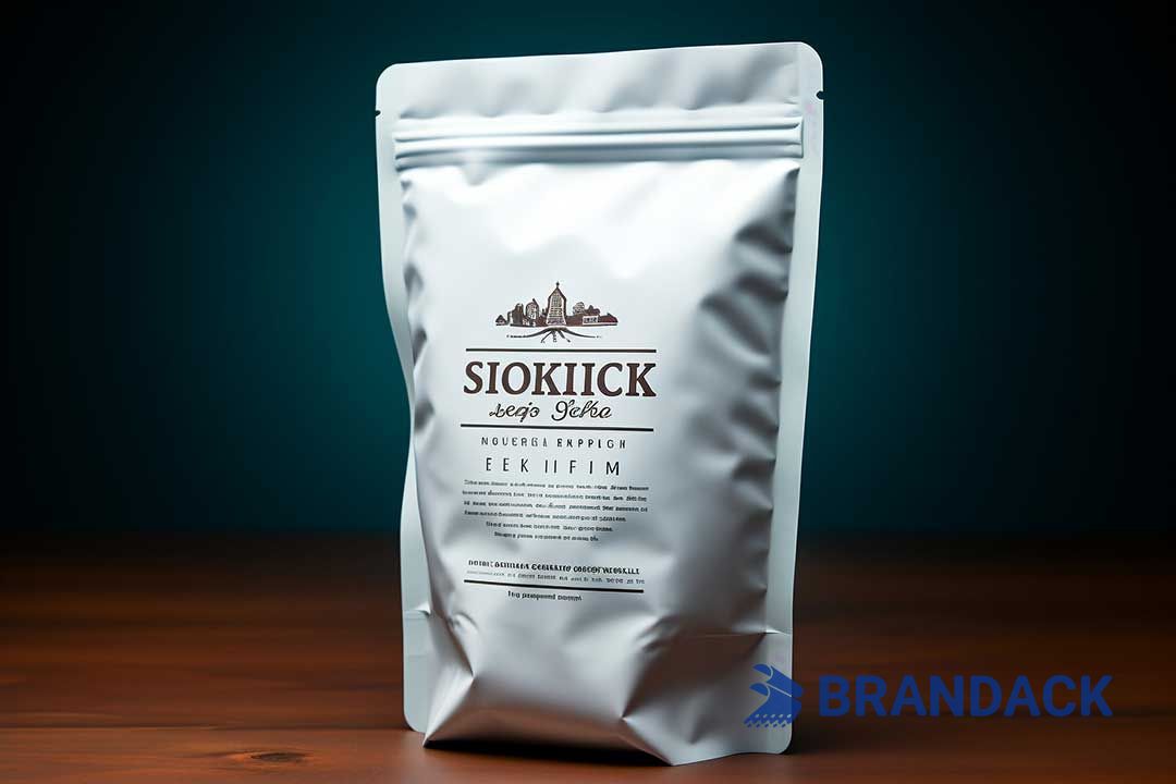 Custom Coffee Packaging Pouches, Recyclable Coffee Bags in White, Resealable Zipper Coffee Bags