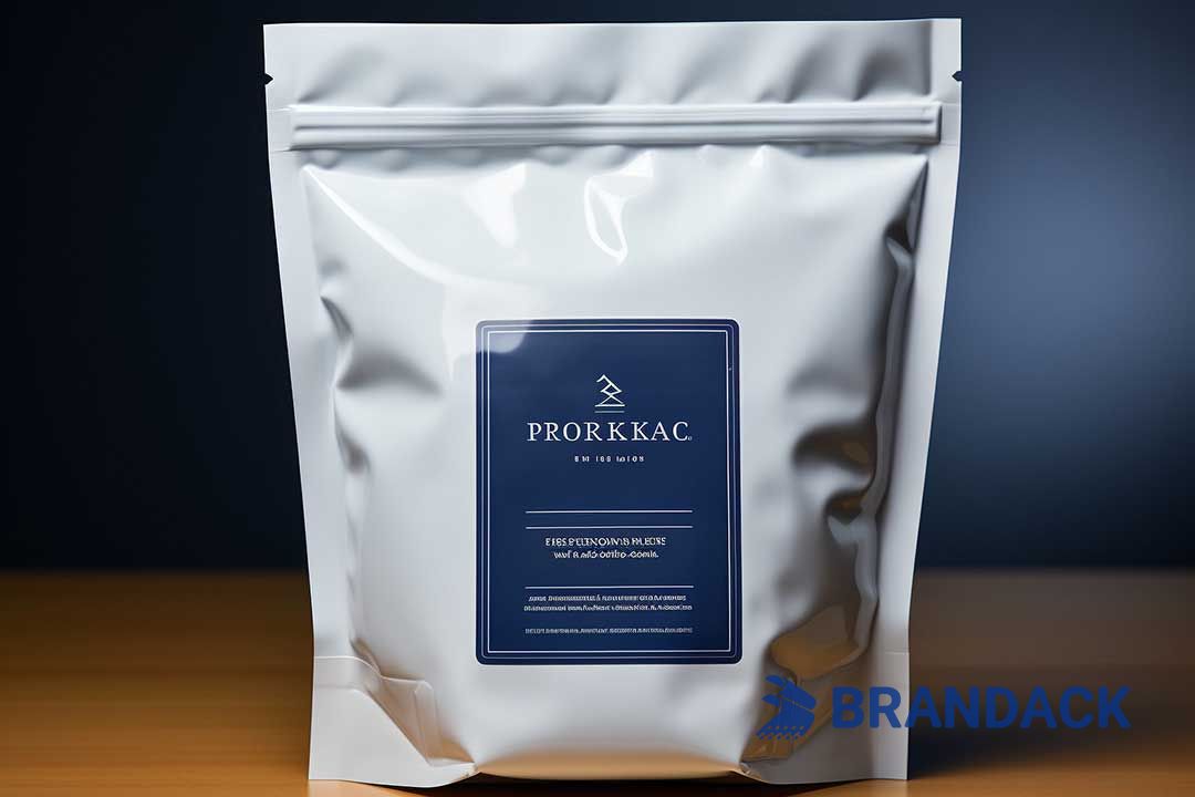 Custom Coffee Packaging Pouches, Recyclable Coffee Bags in White, Resealable Zipper Coffee Bags