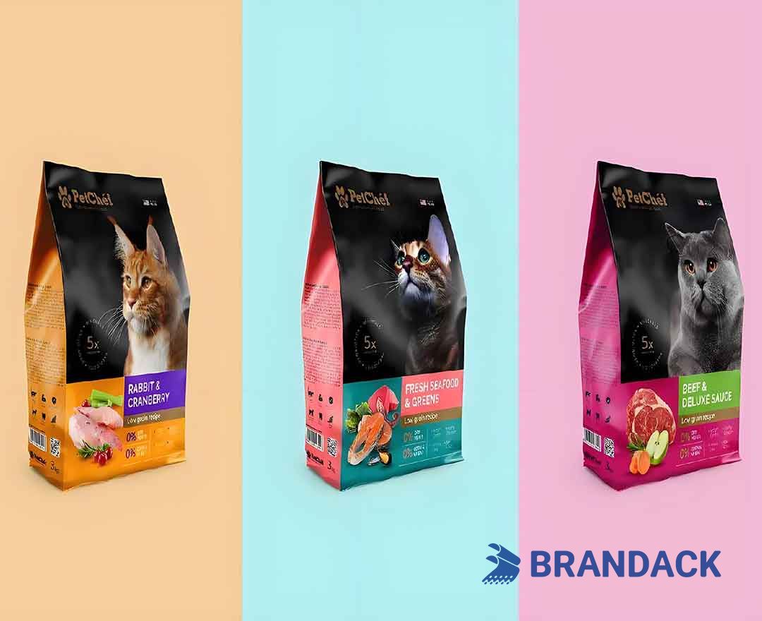 Pet Cat Food Packaging Pouches Kitten Snack Packet Solutions