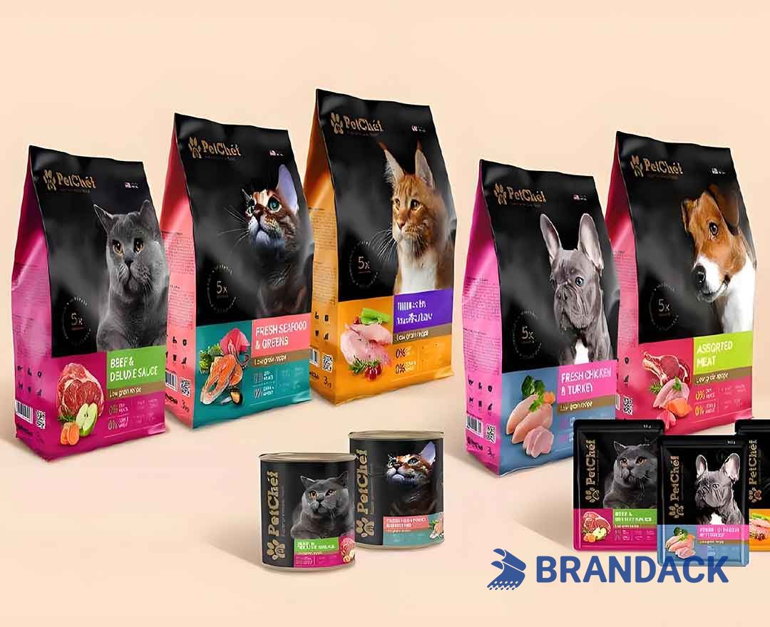 Pet Cat Food Packaging Pouches Kitten Snack Packet Solutions