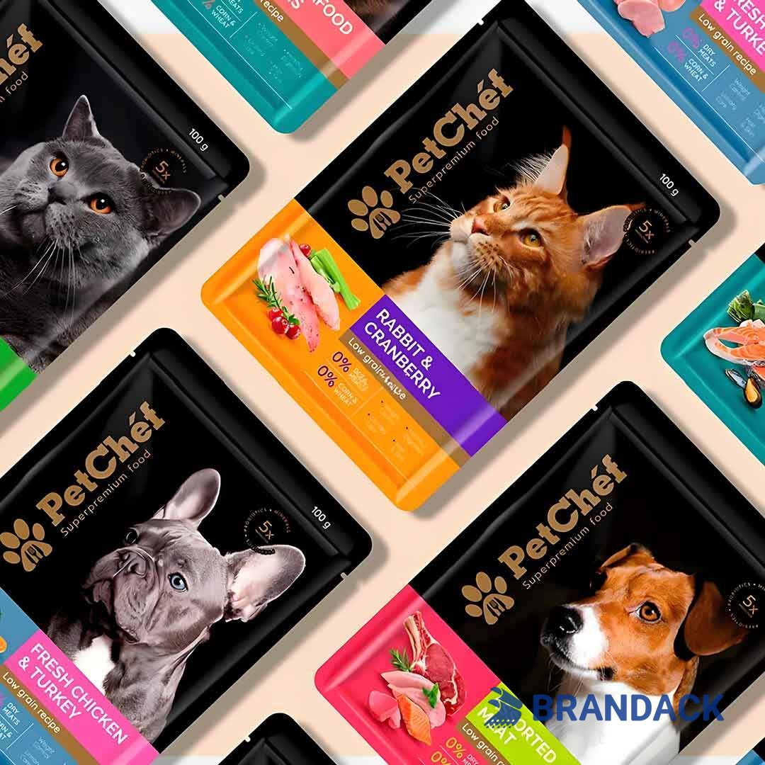 Pet Cat Food Packaging Pouches Kitten Snack Packet Solutions