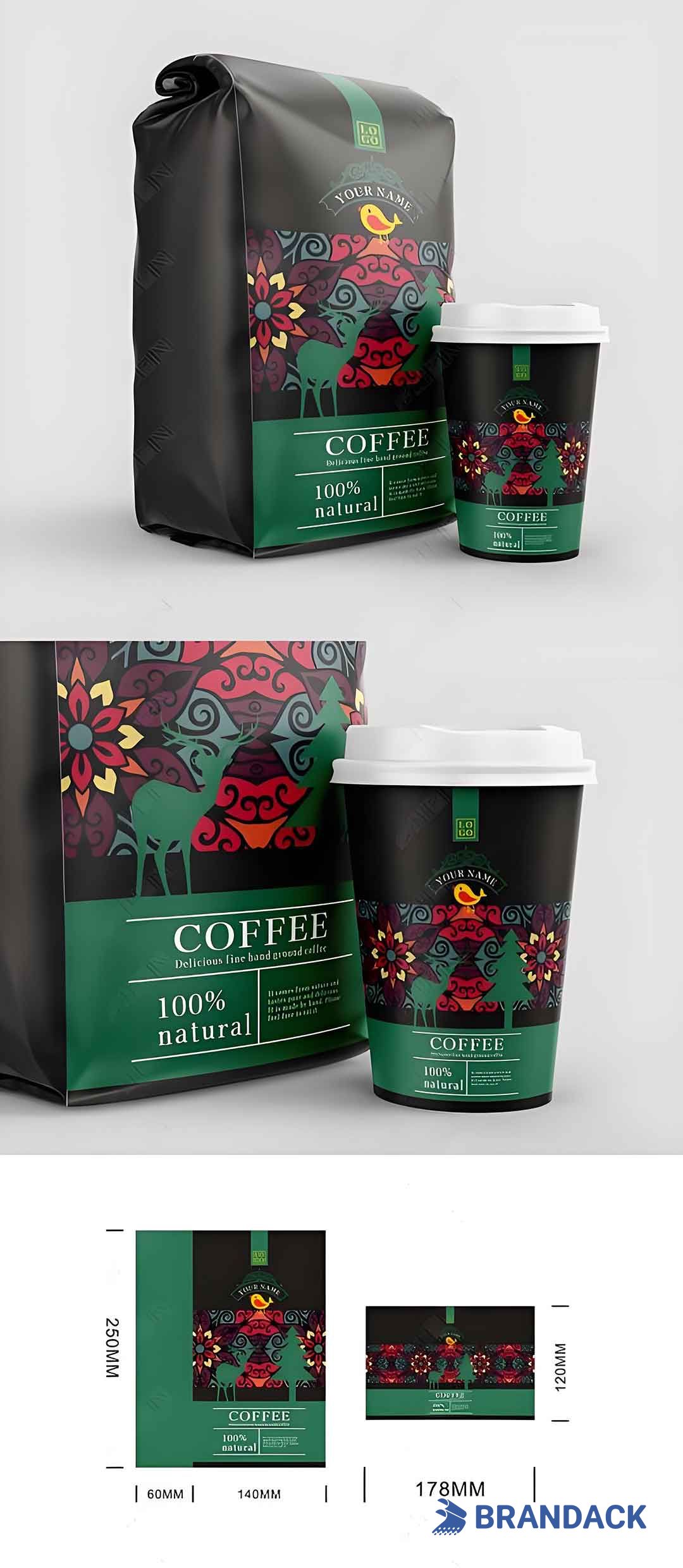 Custom Coffee Packaging Pouches, Cool Bean Pack Bag Designs