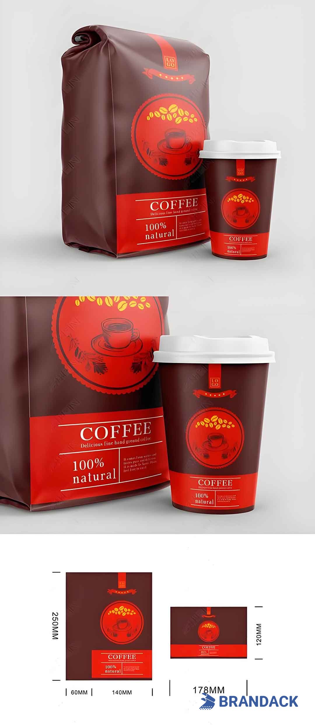 Custom Coffee Packaging Pouches, Cool Bean Pack Bag Designs