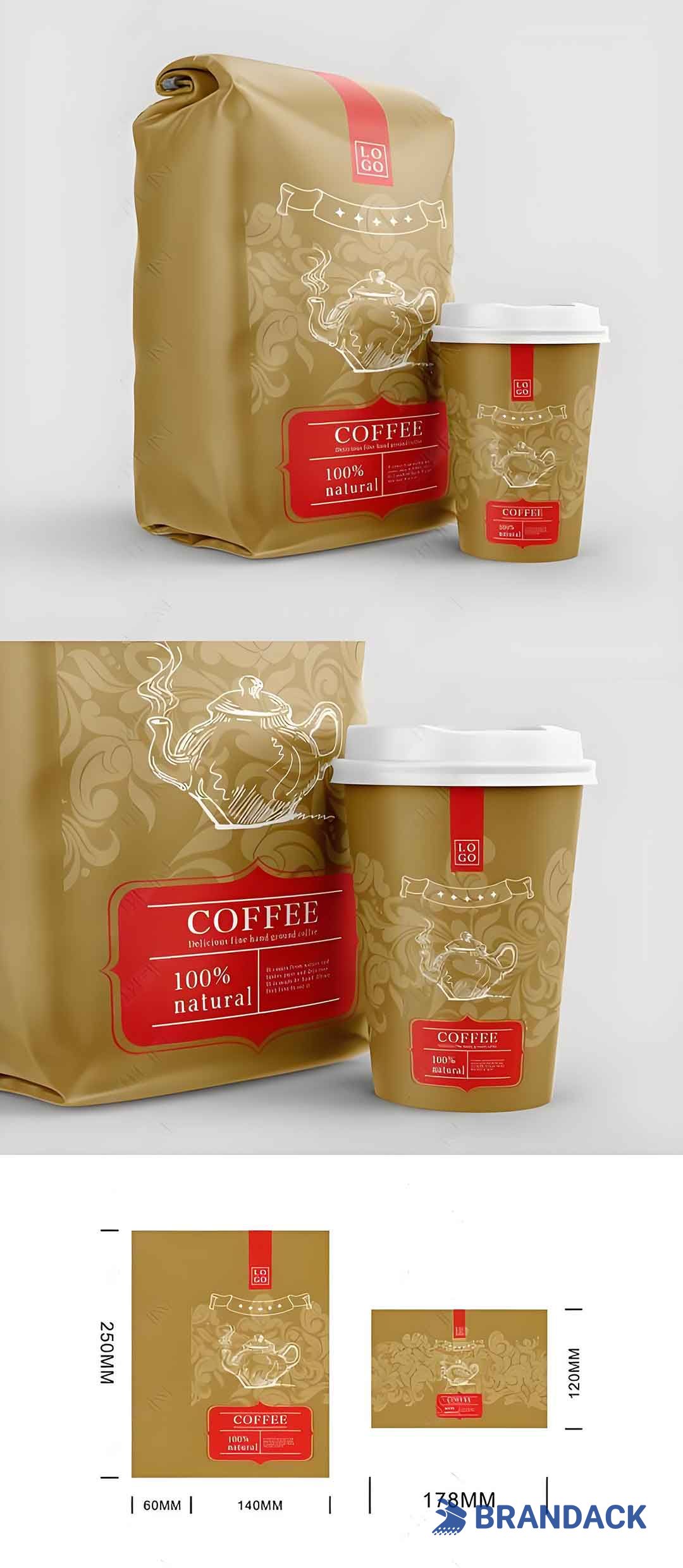 Custom Coffee Packaging Pouches, Cool Bean Pack Bag Designs