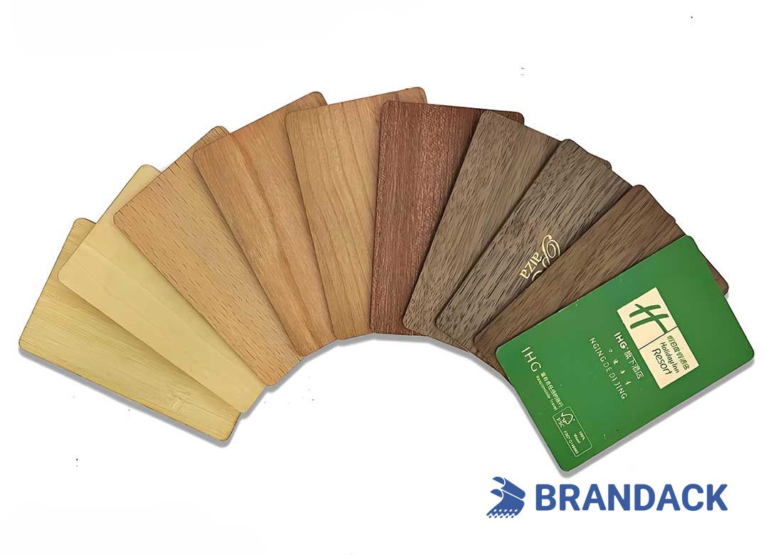 Laser Engraving and Cutting Laser Marking for Hotel Premium Wooden RFID Cards