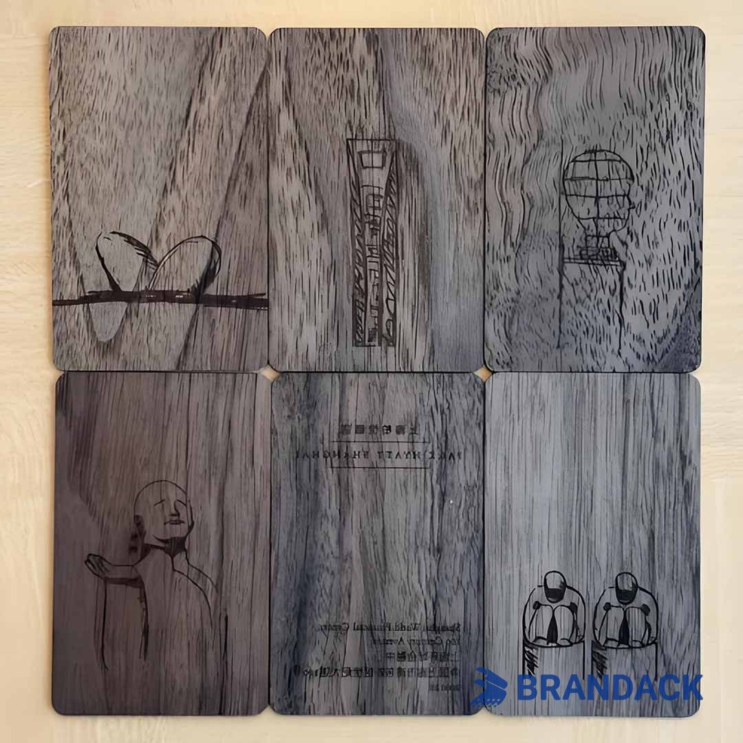 Laser Engraving and Cutting Laser Marking for Hotel Premium Wooden RFID Cards