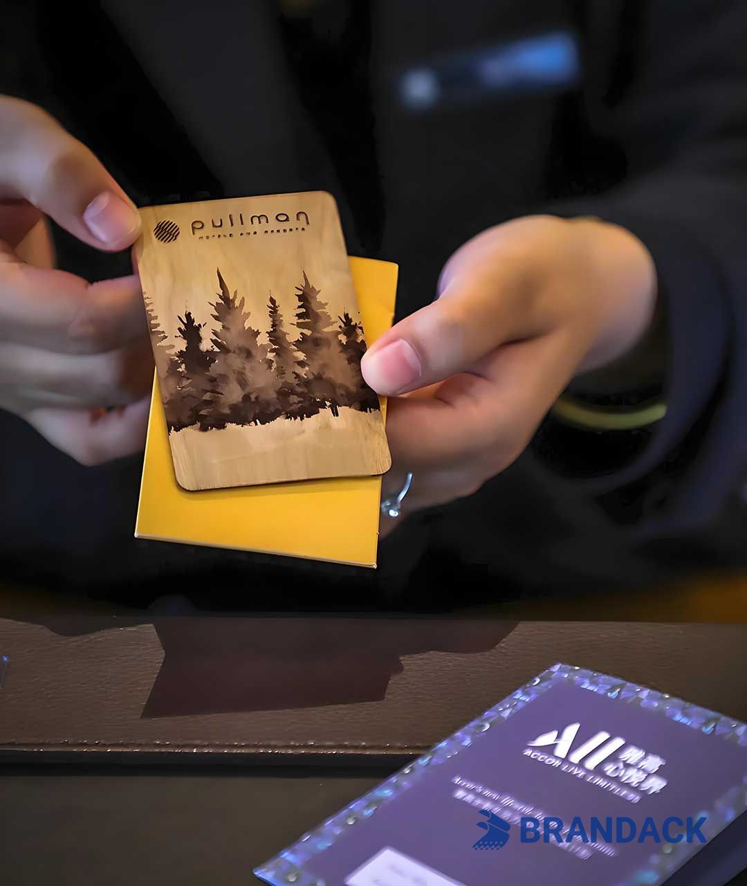 Laser Engraving and Cutting Laser Marking for Hotel Premium Wooden RFID Cards