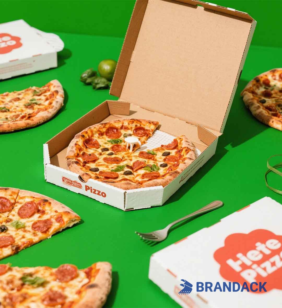 Custom Printed Pizza Boxes Wholesale | Black Plain Pizza Box Packaging