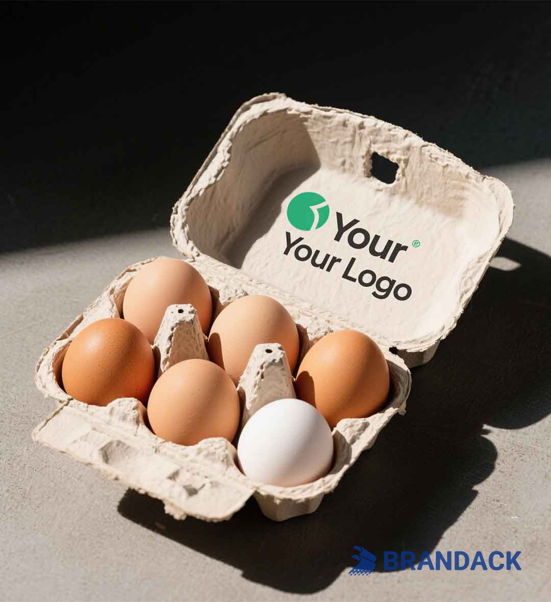 Half Dozen Cardboard Paper Egg Cartons 6 Pack Empty for Packaging