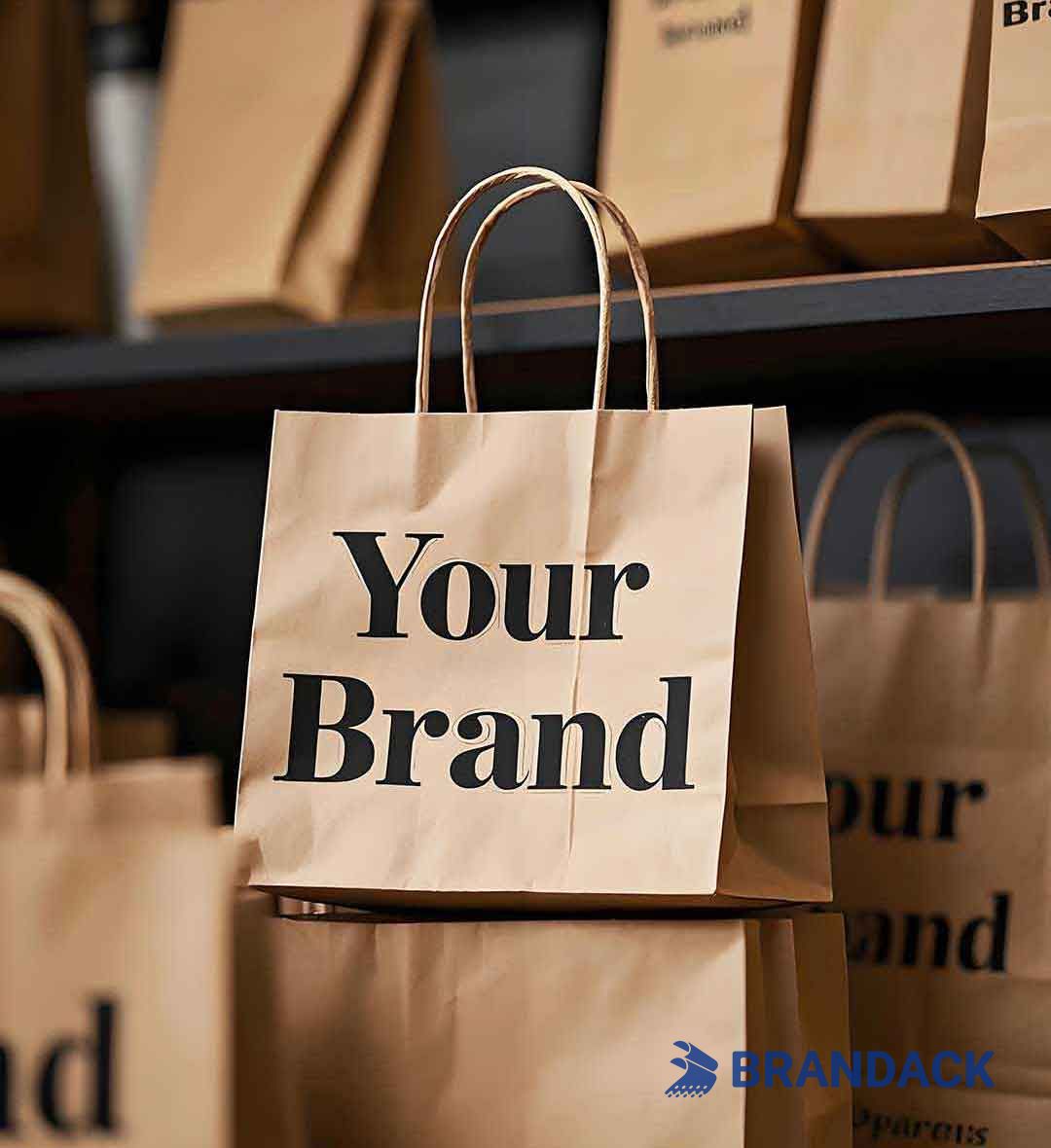Custom Brown Paper Bags with Handles