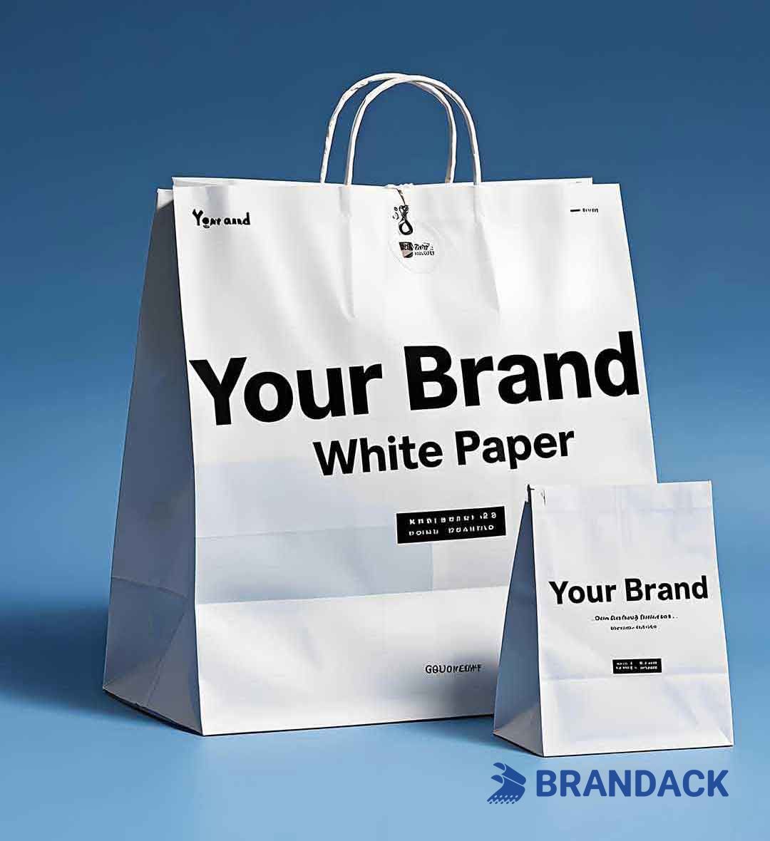 White Paper Bags Bulk Customized to Boost Your Brand