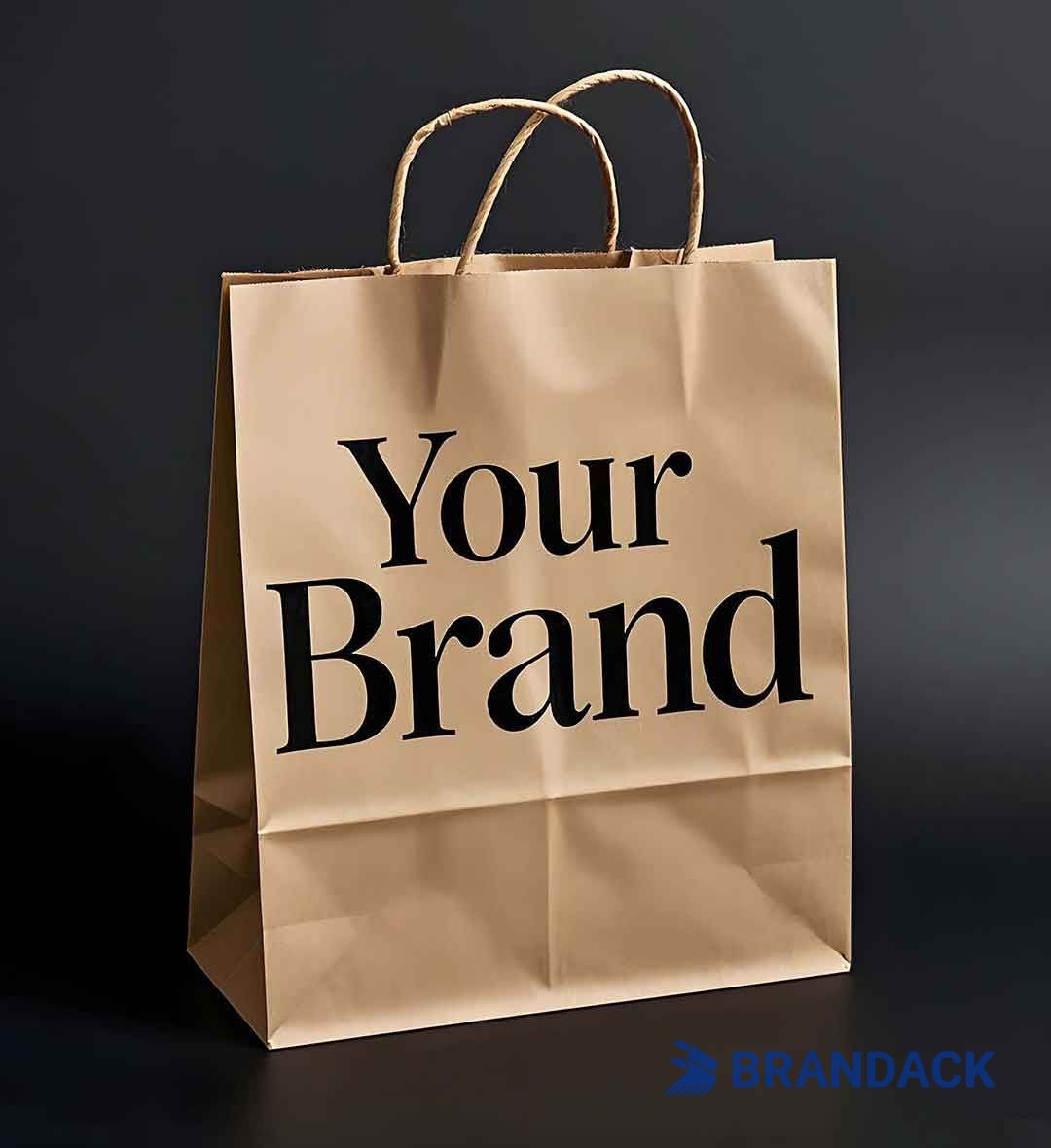 Branded Kraft Paper Bags with Your Logo and Uniquely Yours