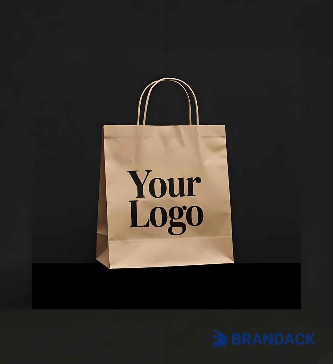 Branded Kraft Paper Bags with Your Logo and Uniquely Yours