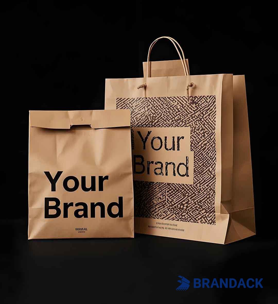 Branded Kraft Paper Bags with Your Logo and Uniquely Yours