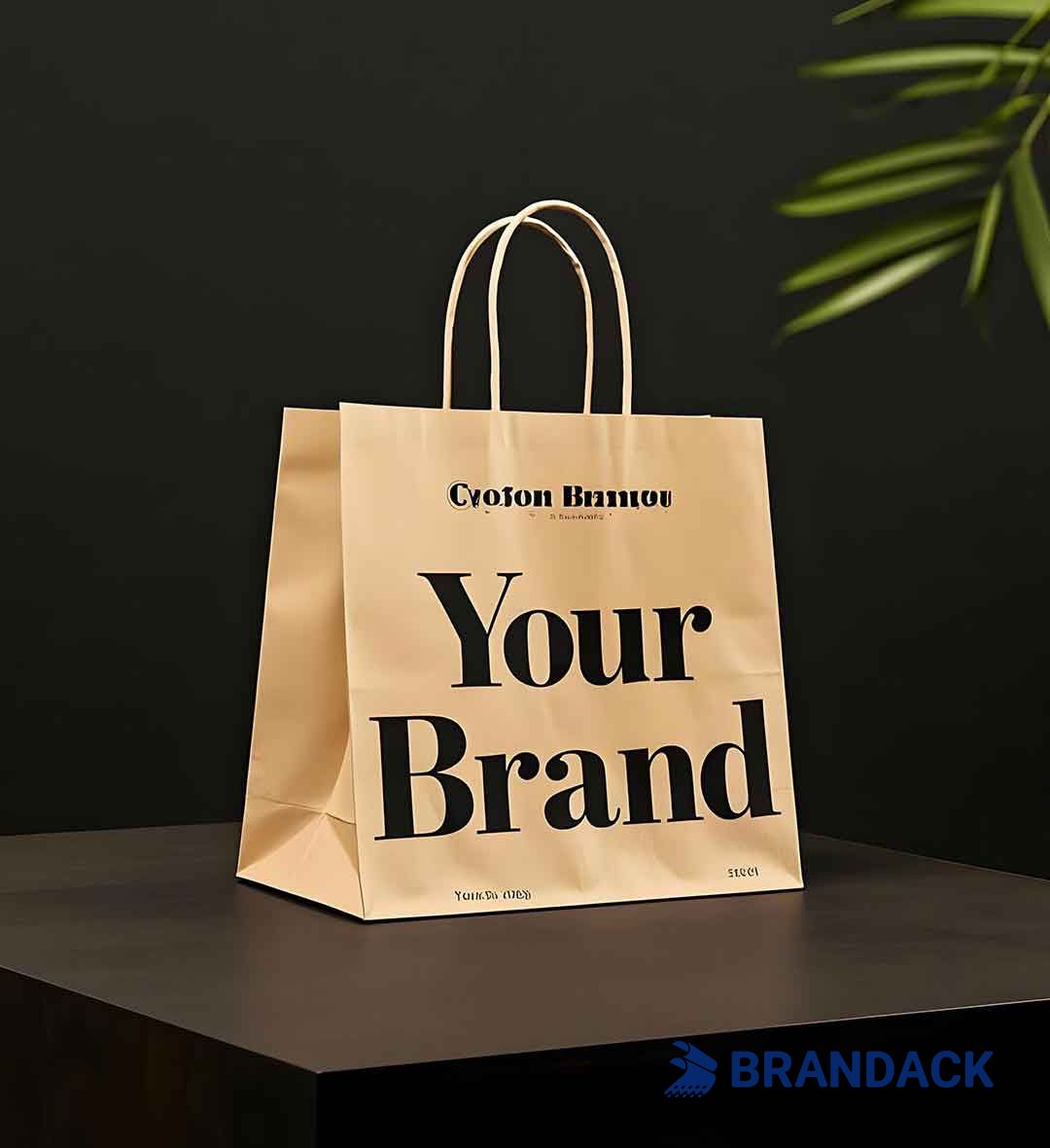 Custom Paper Grocery Bags with LOGO Wholesale and Bulk for Branding