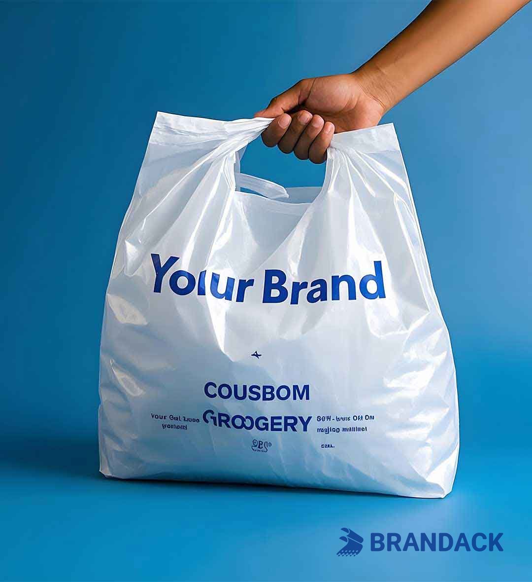 Custom Plastic Grocery Bags with Logo to Boost Your Brand