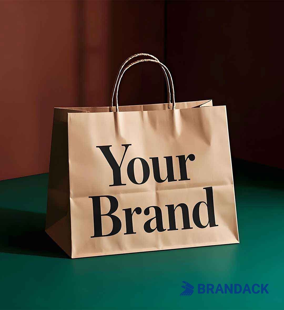Custom Paper Shopping Bags Wholesale with Packaging Design Service