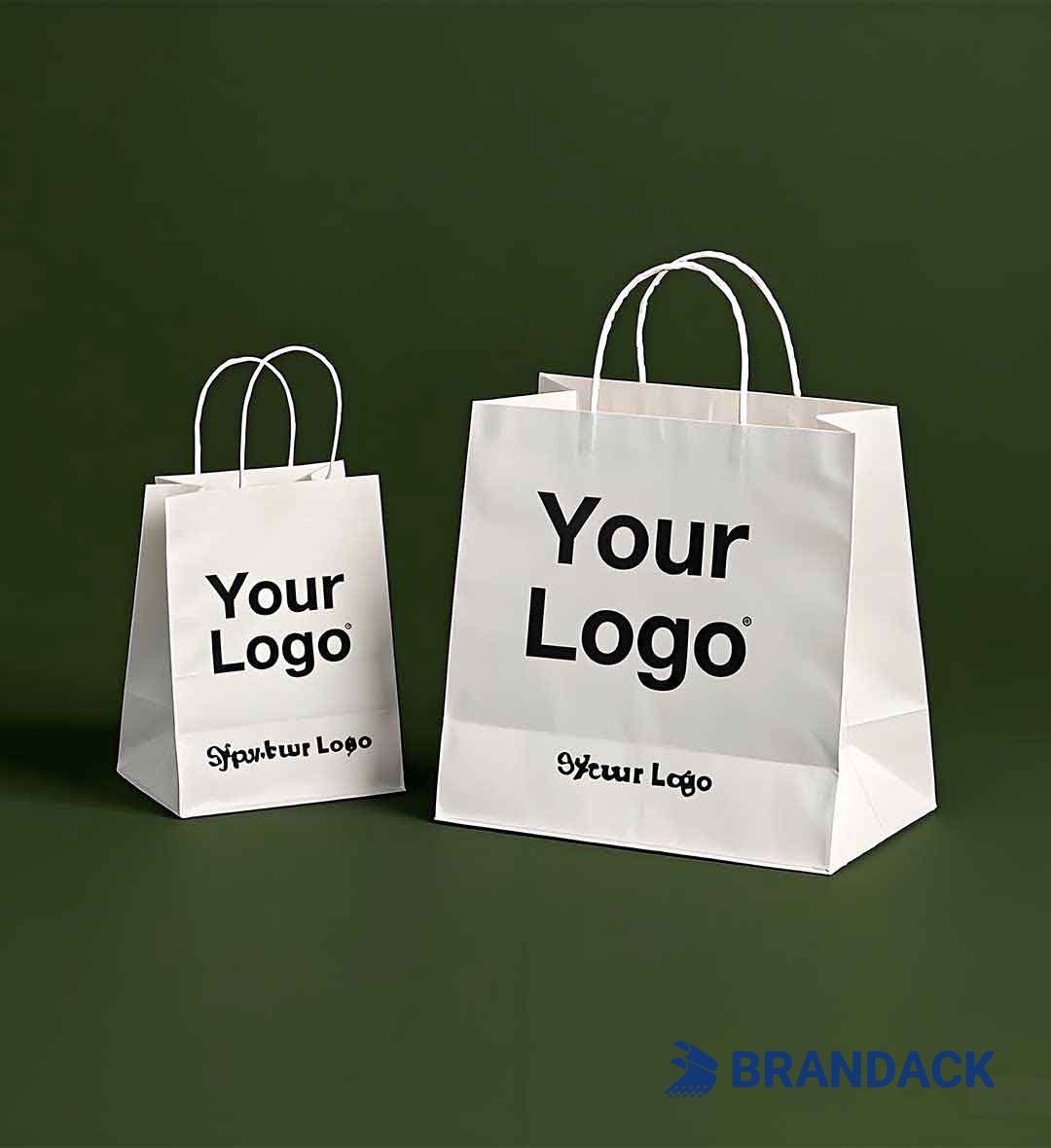 Custom Paper Shopping Bags Wholesale with Packaging Design Service