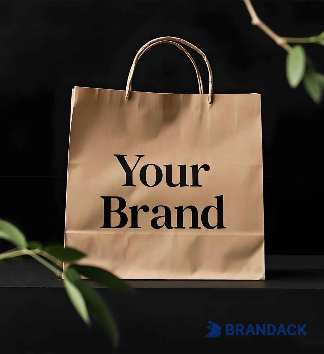Custom Paper Shopping Bags Wholesale with Packaging Design Service