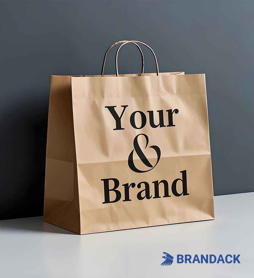 Custom Paper Shopping Bags Wholesale with Packaging Design Service