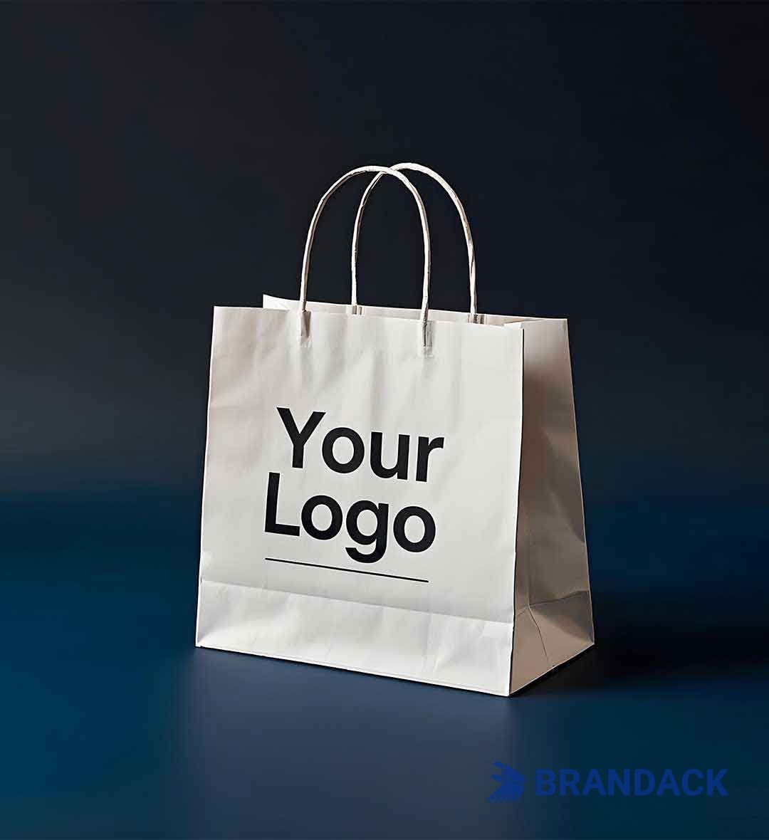 Custom Paper Shopping Bags Wholesale with Packaging Design Service