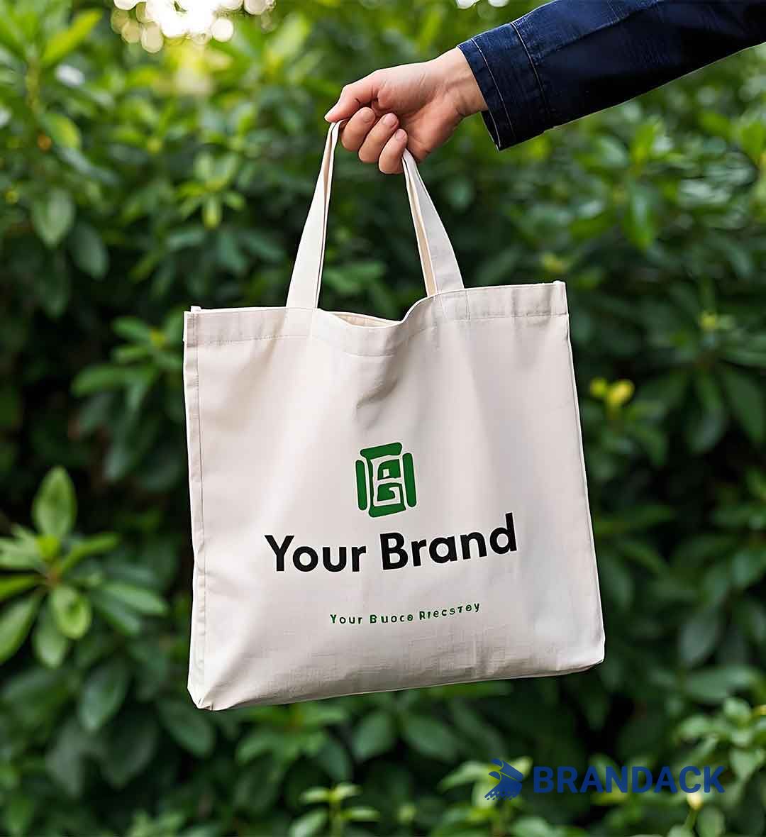 Custom Reusable Bags Printed with Logo in Bulk