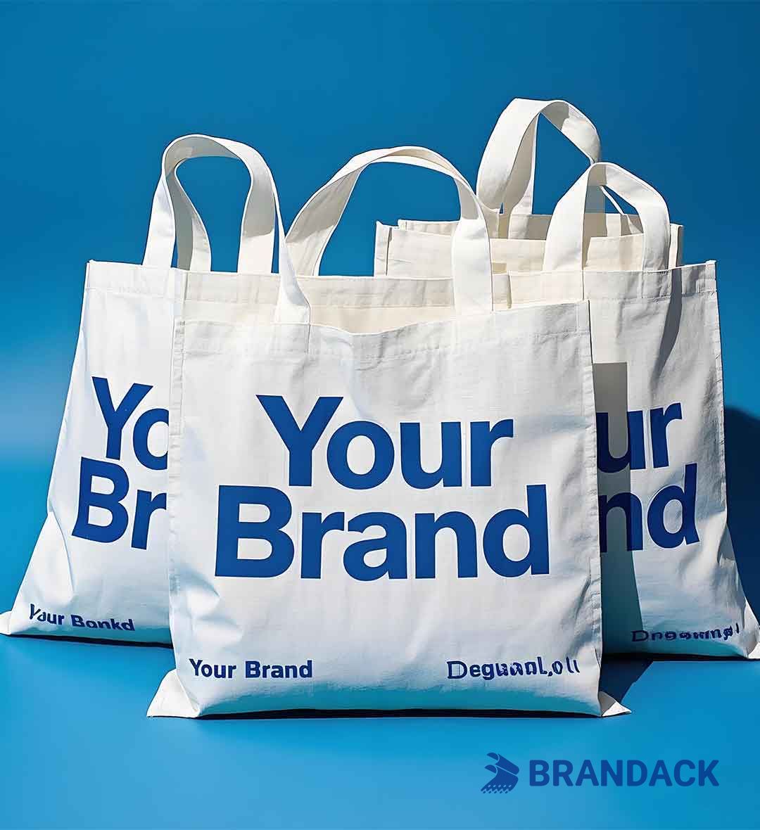 Custom Reusable Bags Printed with Logo in Bulk
