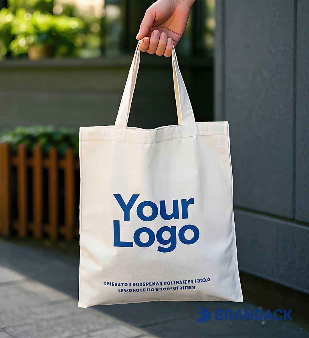 Custom Reusable Bags Printed with Logo in Bulk