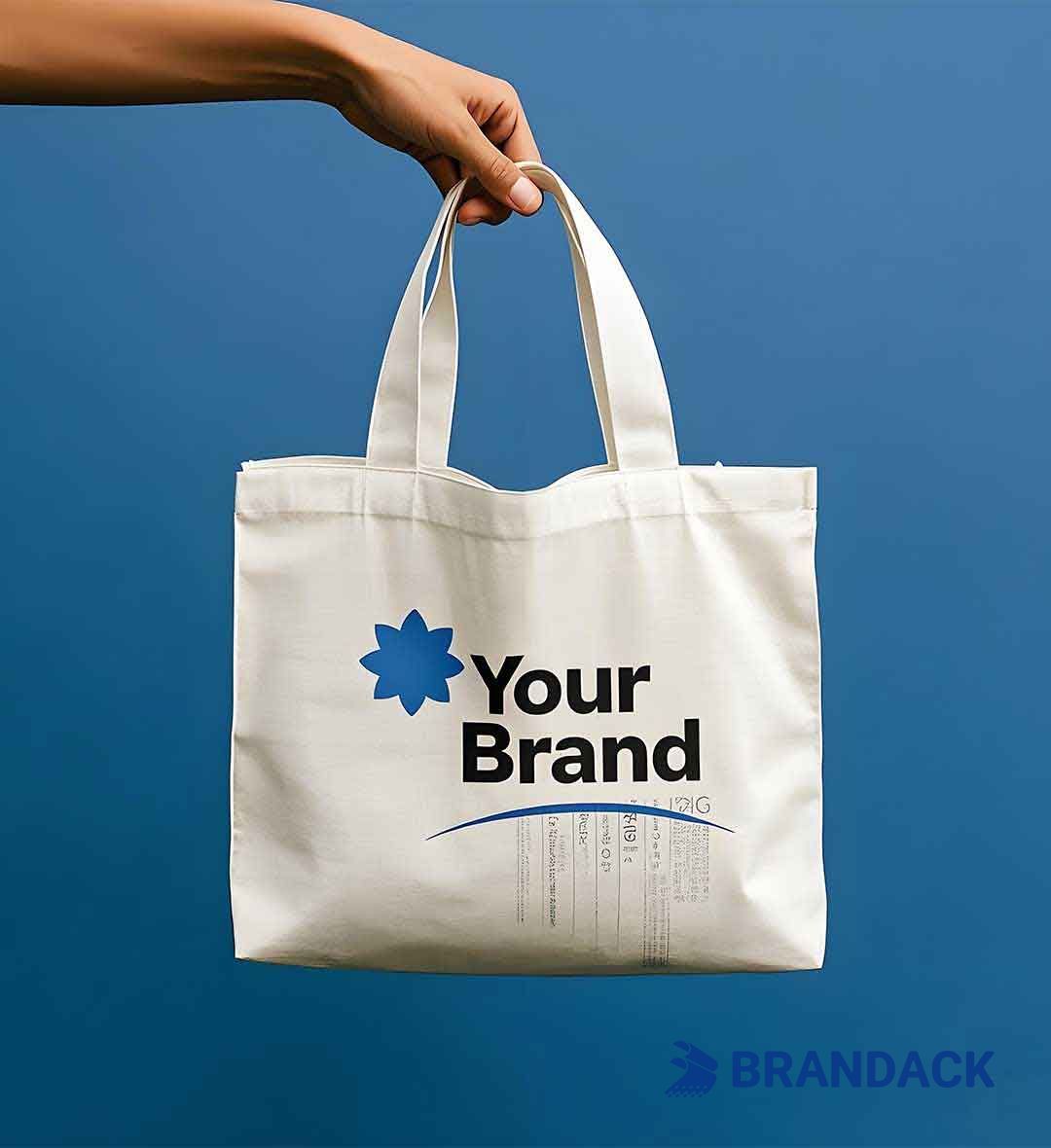 Custom Reusable Bags Printed with Logo in Bulk