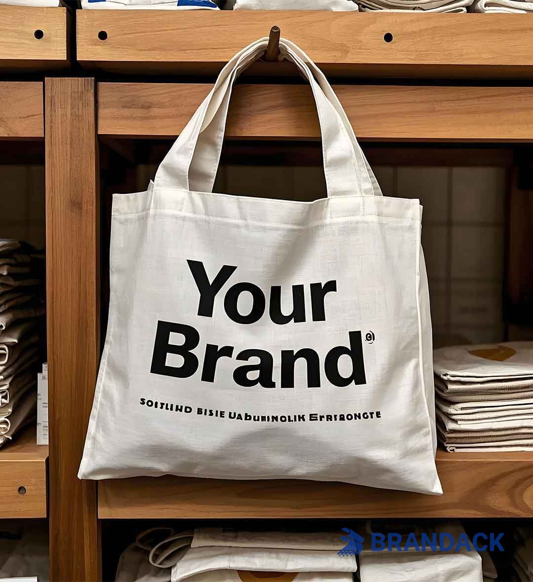 Custom Reusable Bags Printed with Logo in Bulk