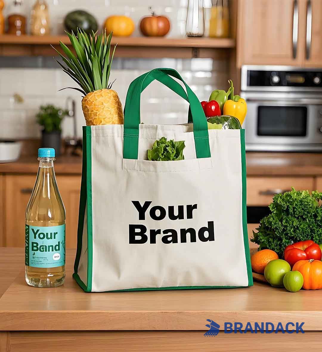 Custom Wholesale Cheap Reusable Grocery Bags with Logo in Bulk