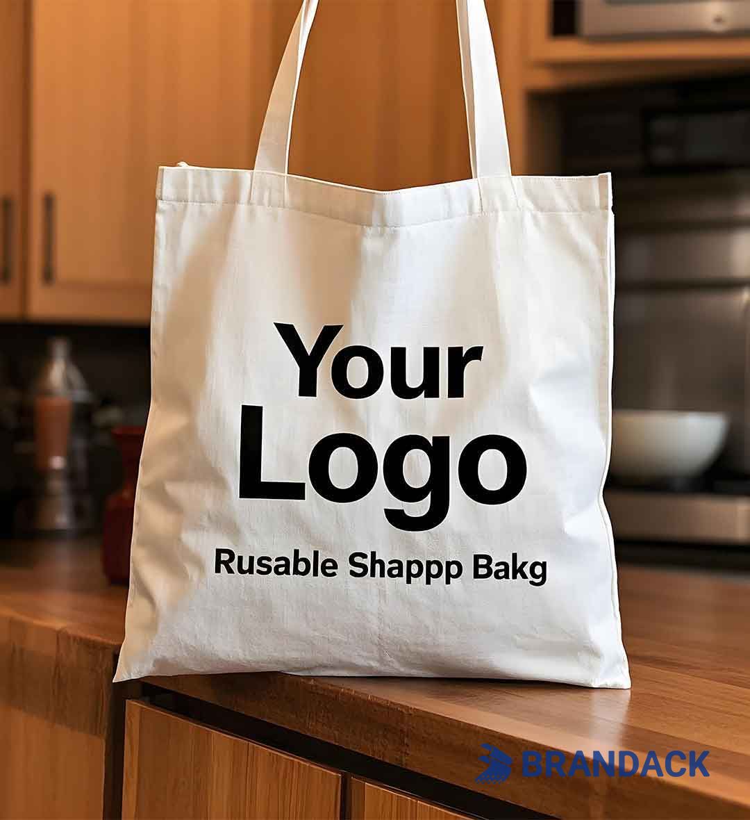 Custom Personalized Reusable Shopping Bags with Logo Wholesale Bulk