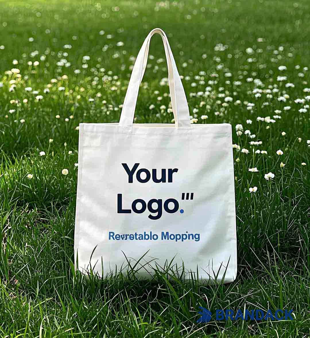 Reusable Canvas Gift Shopping Bags Branded with Logo Bulk Wholesale