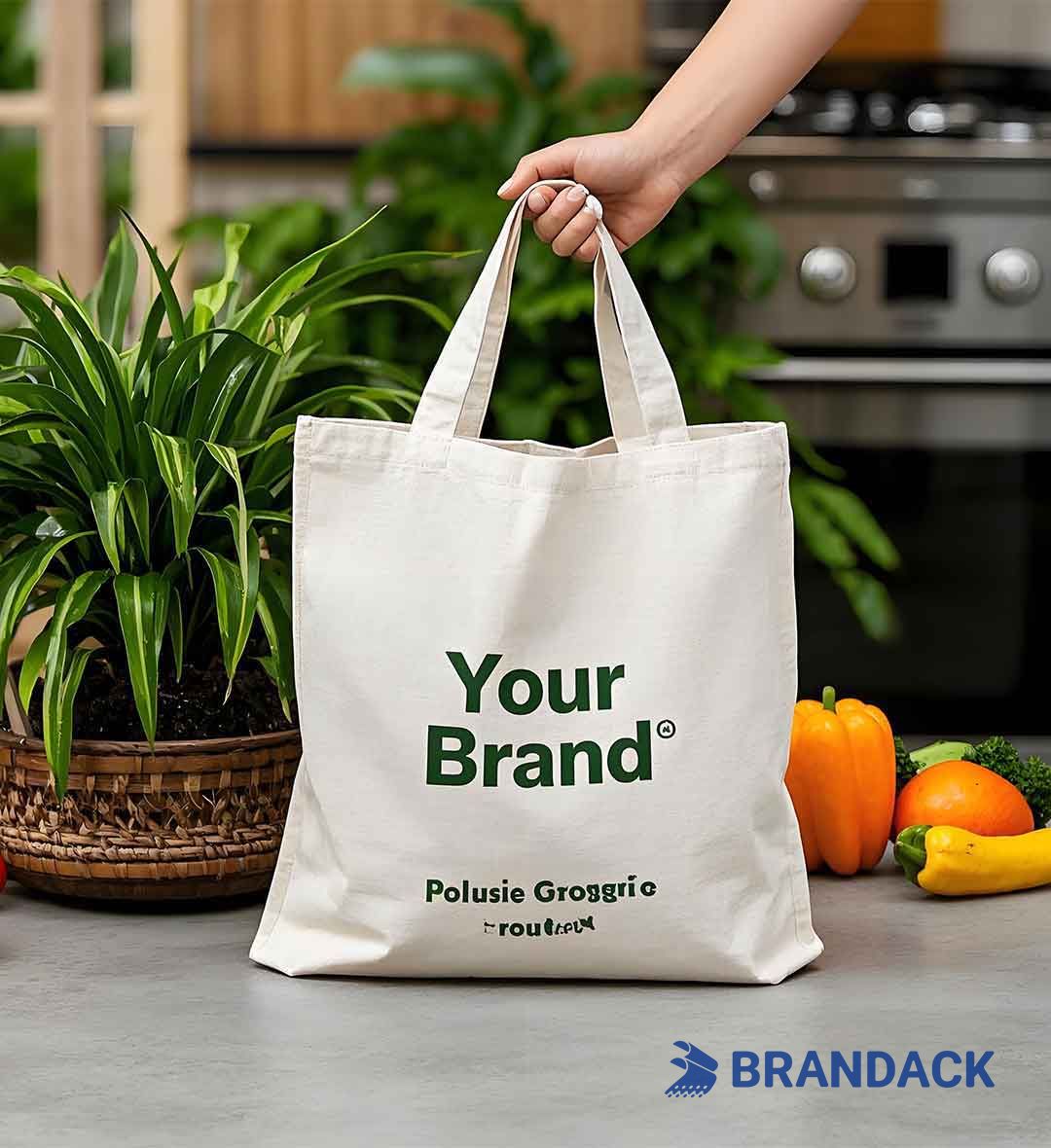 Custom Personalized Reusable Grocery Bags with Your Logo