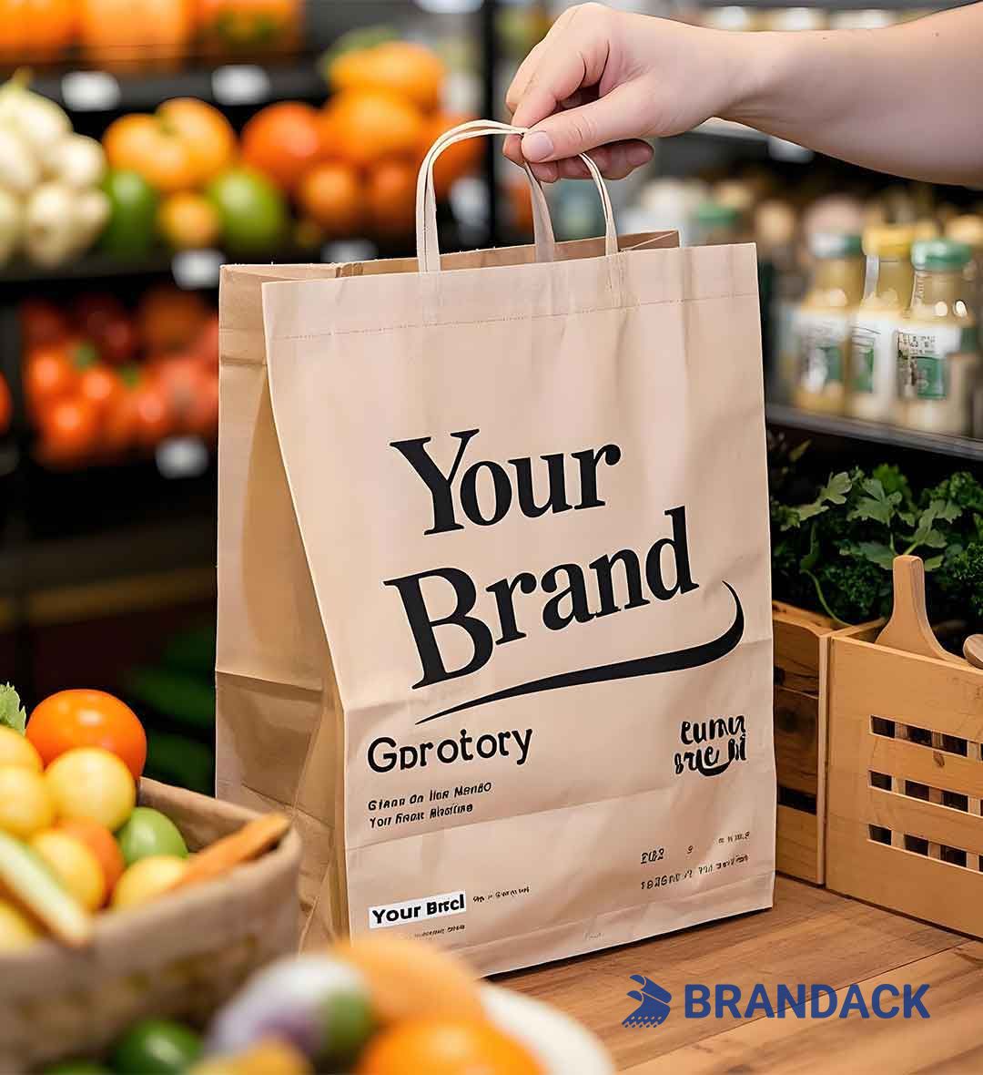 Custom Grocery Bag Factory and Supplier with Packaging Design Service