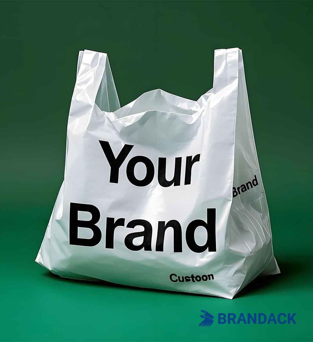 Custom Plastic Grocery Bags Bulk with Your Logo for Growing Business