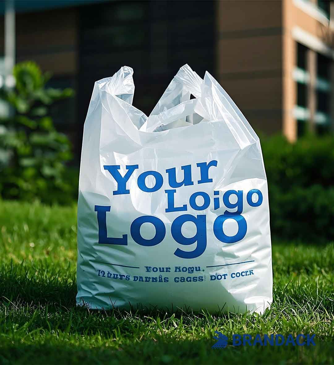 Custom Plastic Grocery Bags Bulk with Your Logo for Growing Business