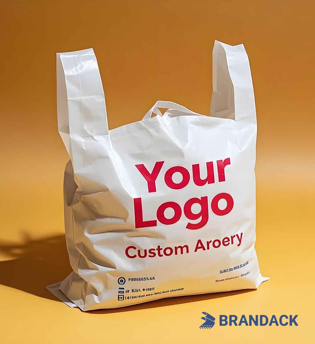 Custom Plastic Grocery Bags Bulk with Your Logo for Growing Business