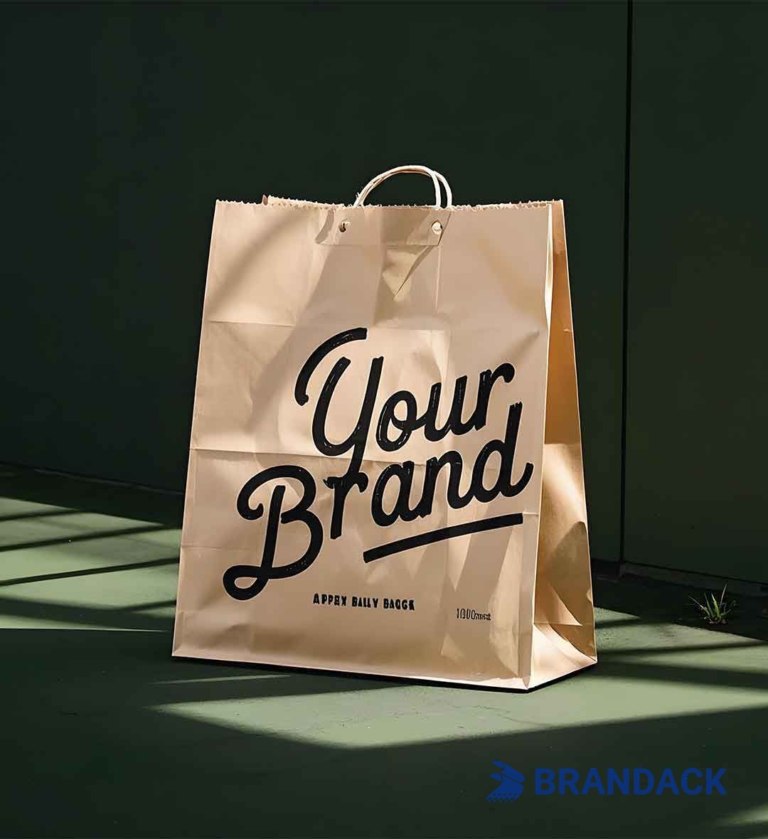 Bespoke Paper Grocery Bags Bulk | Custom Printed Bag with Logo
