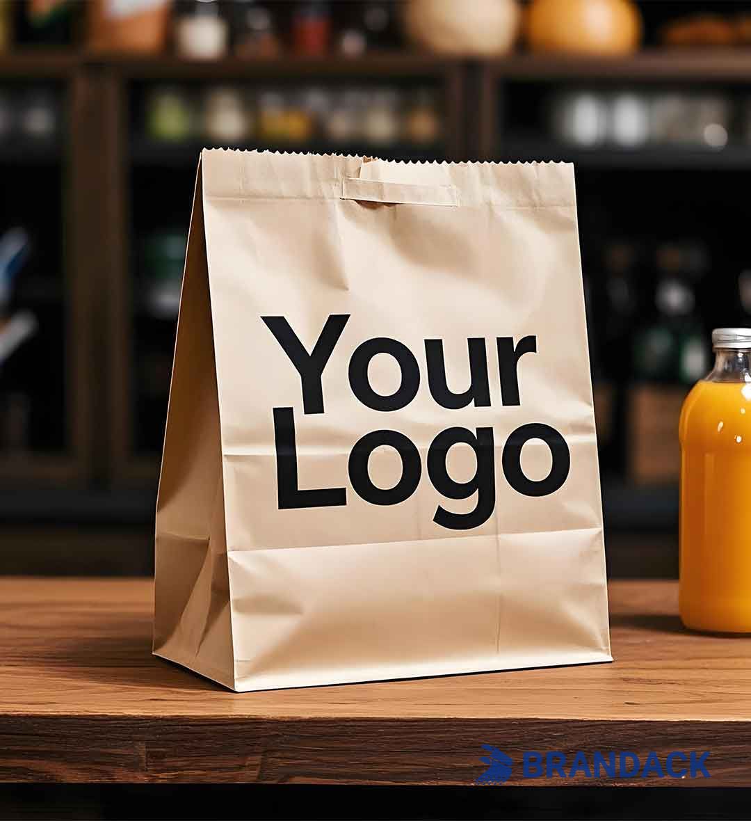 Bespoke Paper Grocery Bags Bulk | Custom Printed Bag with Logo