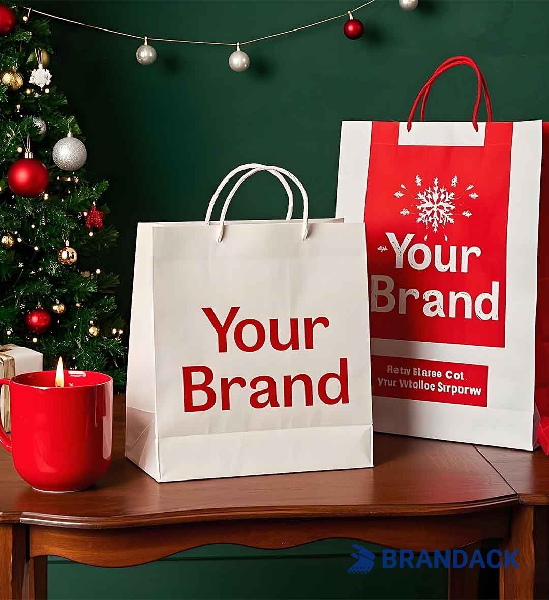 Custom Xmas Goodie Bags Wholesale | Bulk Christmas Present Bags