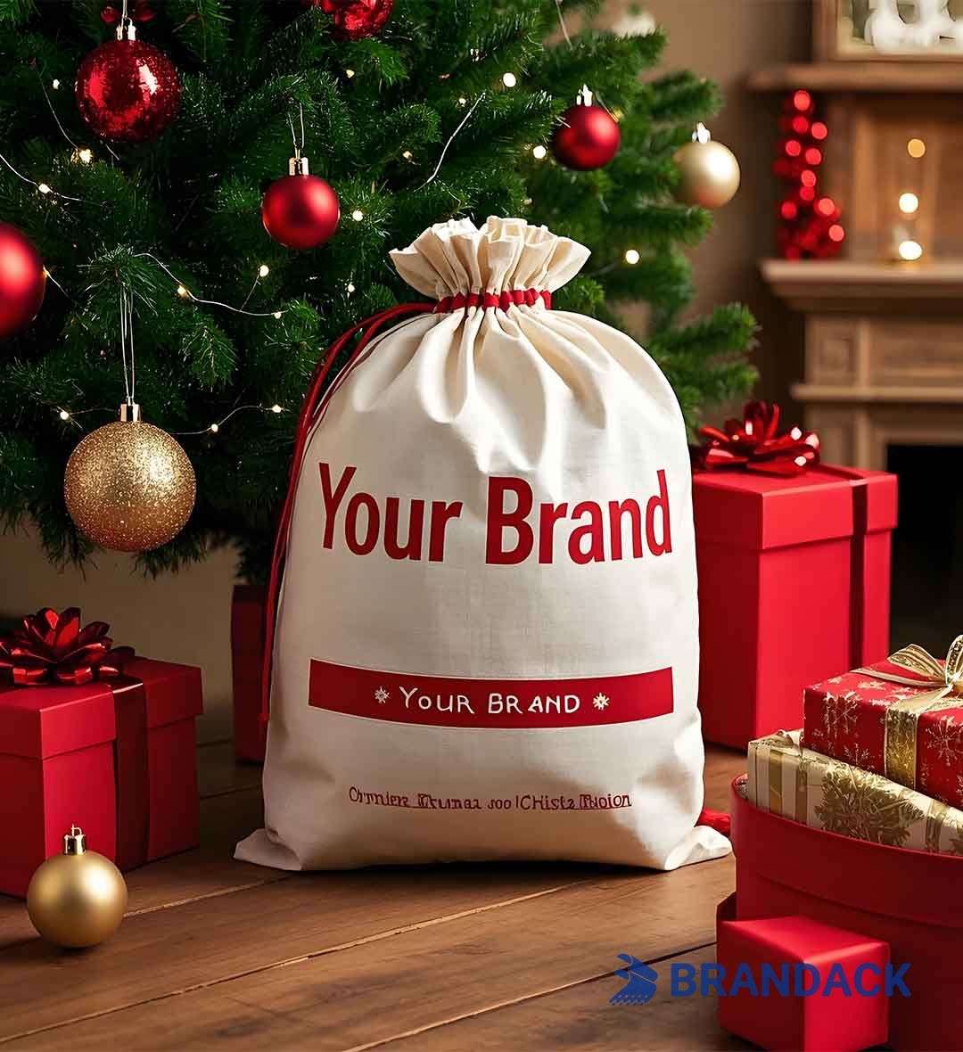 Custom Xmas Goodie Bags Wholesale | Bulk Christmas Present Bags